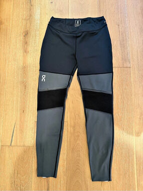 ON Tights Long Athletic Leggings Black & Gray Medium